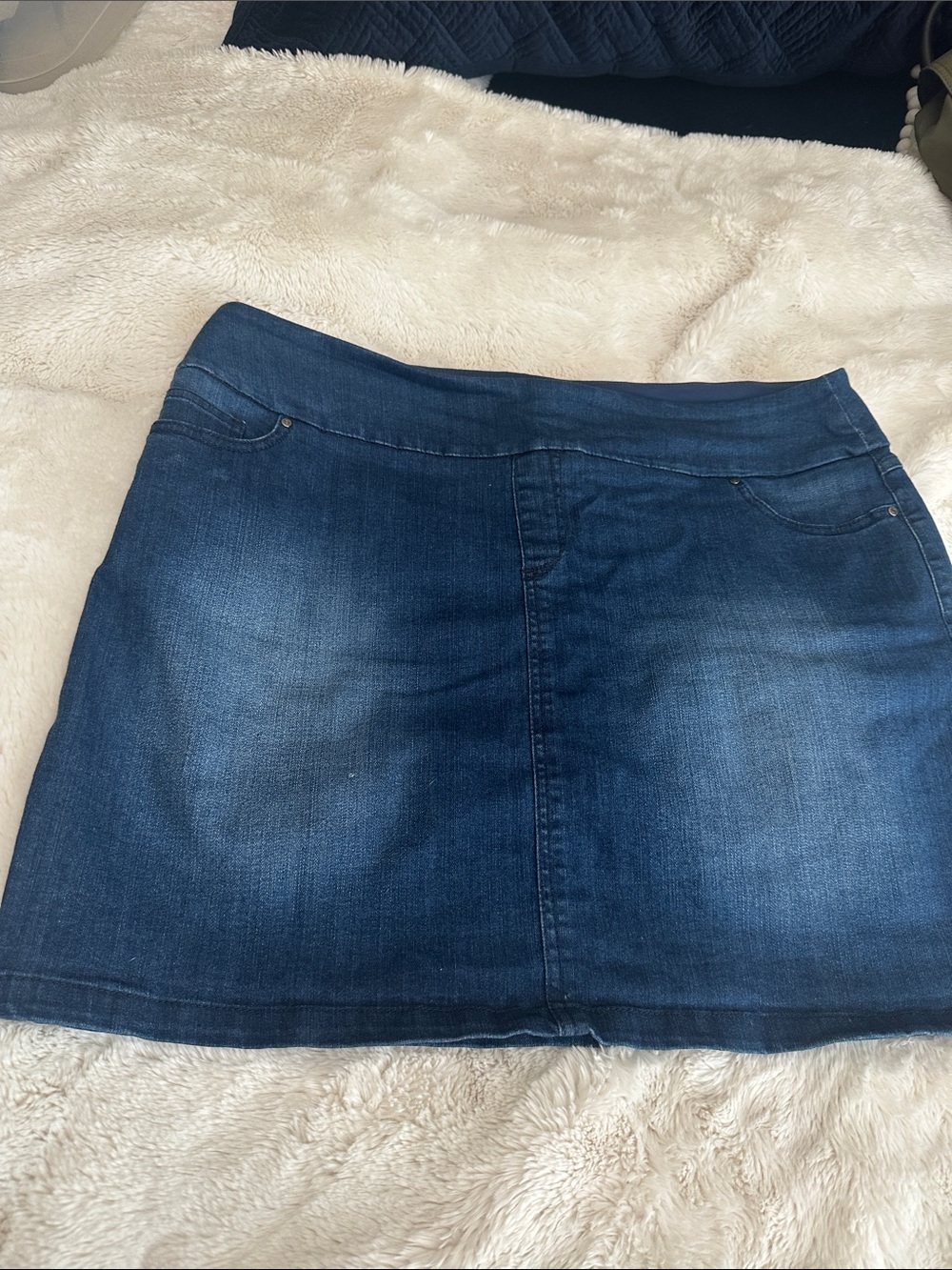 Denim Skort in Dark Blue - Classic Everyday Style